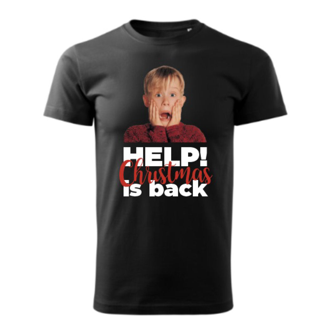 Christmas T-shirt - Help, Christmas Is Back