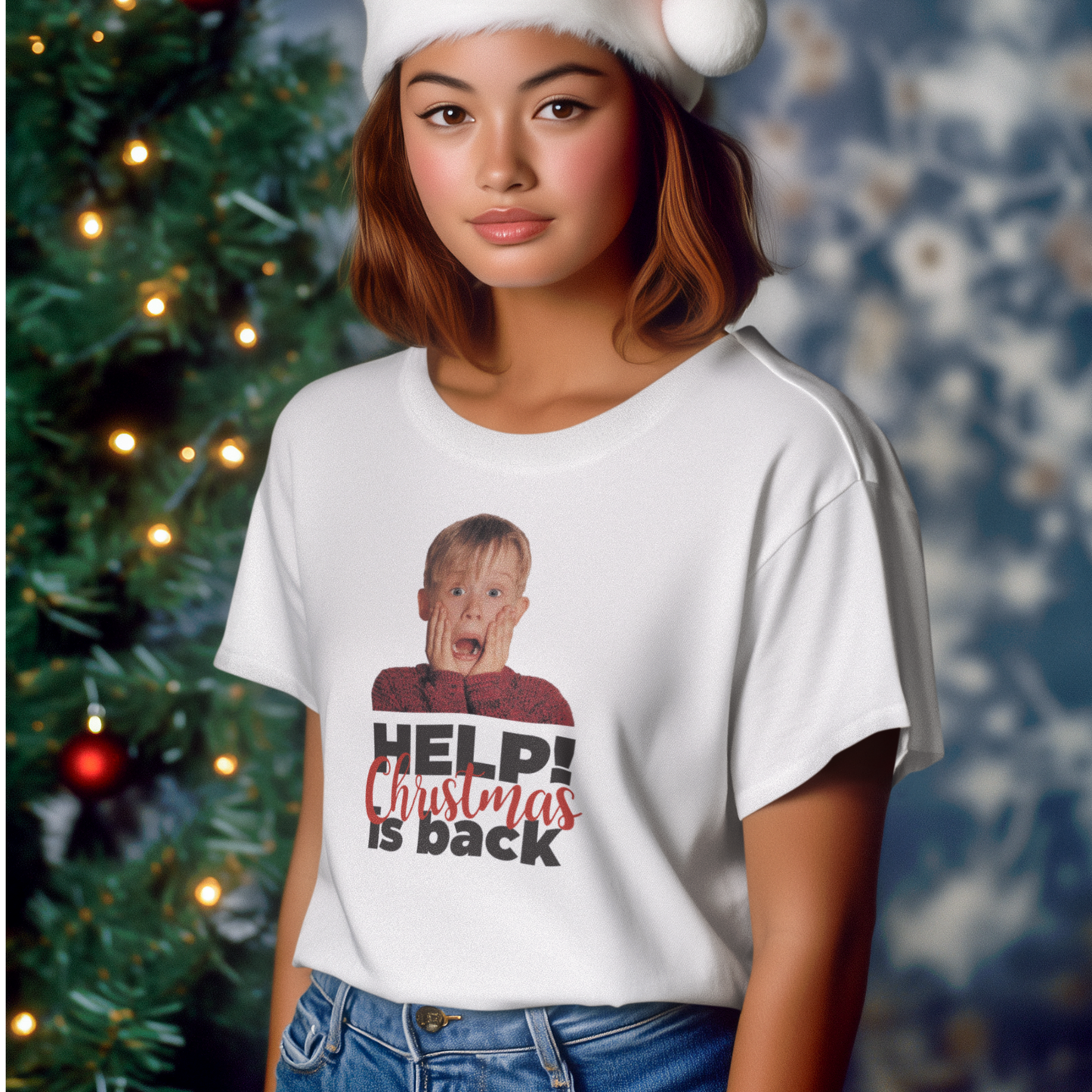 Christmas T-shirt - Help, Christmas Is Back